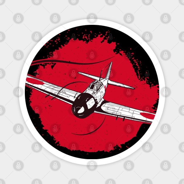 A6M Zero | World War 2 Japanese Plane Retro Magnet by Distant War